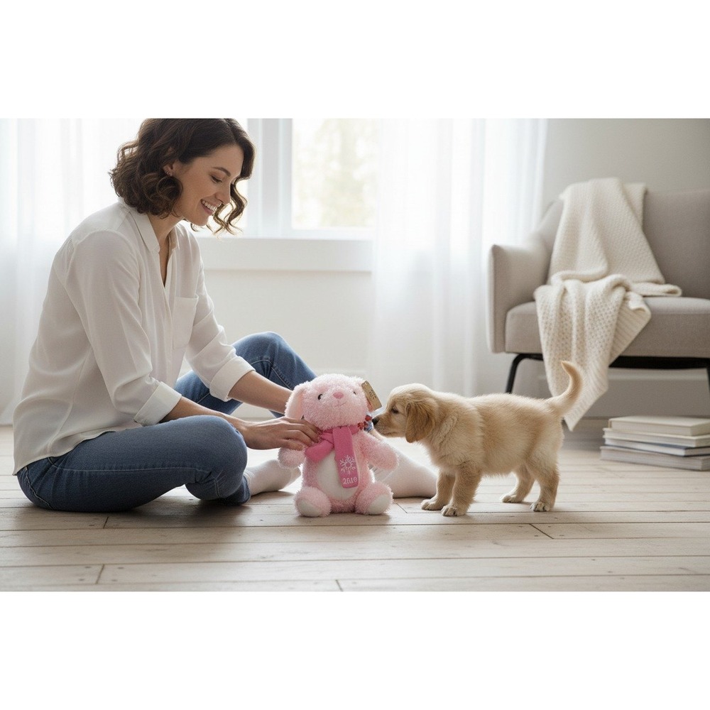 PetSmart Hope Bunny Plush Dog Toy Unisex One Size Pink Brand New 2019 Squeaker